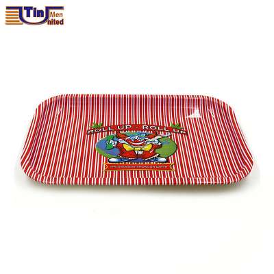 Middle Tin Rolling Tray 12x8.8inch 305x225mm Metal Rolling Tray