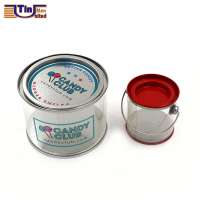 Environmental protection plastic material with handle/ metal tin box with display paper box